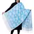 Viscose Rayon Floral Woven Design Shawl Blue