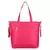 Eva Pink Solid Leatherette Handbag