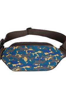 Sash camouflage Canvas Belt Bag/Fanny Pack Blue & Multi