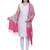 Floral  Embroidered Woolen Shawl Pink