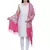 Floral  Embroidered Woolen Shawl Pink