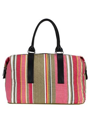 Streak Cotton Travel Bag Multicolour 1