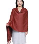 Solid Viscose rayon Reversible Shawl Rust