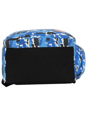Classic Royal Blue and Multicoloured Camouflage Canvas Backpack 5