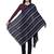 Viscose Rayon Checked & Striped Woven Design Scarf Black, Blue and White