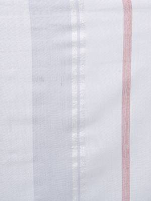 Viscose Rayon Striped Woven Design Stole White & Grey 4