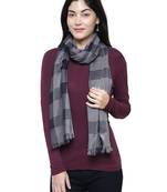 Viscose Rayon Striped Woven Design Stole Blue White