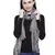 Voscose Rayon Checked Woven Design Scarf Black and White