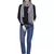 Voscose Rayon Checked Woven Design Scarf Black and White
