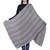 Voscose Rayon Checked Woven Design Scarf Black and White