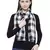 Voscose Rayon Checked Woven Design Scarf Black and White