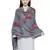 Voscose Rayon Flocked Printed Woven Design Shawl Grey
