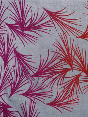 Voscose Rayon Flocked Printed Woven Design Shawl Grey 4
