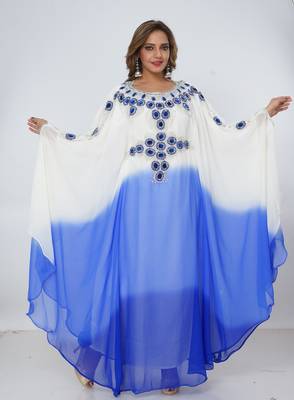 Dubai Kaftan Women Dress Long Gown Farasha Morocco Wear 1