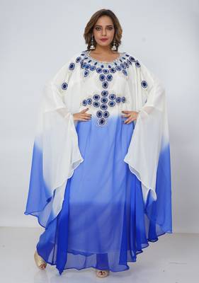 Dubai Kaftan Women Dress Long Gown Farasha Morocco Wear 2