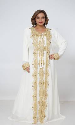 Dubai Kaftan Women Dress Long Gown Farasha Morocco Wear 1