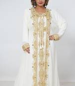 Dubai Kaftan Women Dress Long Gown Farasha Morocco Wear