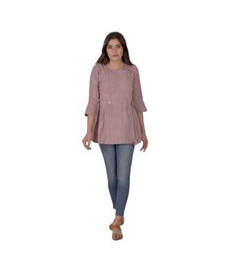 A purple Top With Coin Embellishment In Khadi Cotton 1