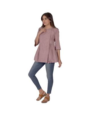 A purple Top With Coin Embellishment In Khadi Cotton 2
