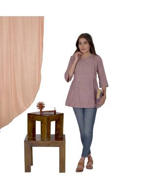 A purple Top With Coin Embellishment In Khadi Cotton 5