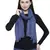 Voscose Rayon Striped Woven Design Scarf Blue