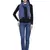Voscose Rayon Striped Woven Design Scarf Blue