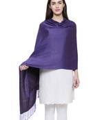 Solid Viscose rayon Reversible Shawl Purple