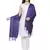 Solid Viscose rayon Reversible Shawl Purple