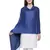 Solid Viscose rayon Reversible Shawl Blue
