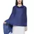 Solid Viscose rayon Reversible Shawl Blue