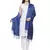 Solid Viscose rayon Reversible Shawl Blue