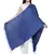 Solid Viscose rayon Reversible Shawl Blue