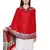 Voscose Rayon Ethnic Woven Design Shawl Red