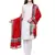 Voscose Rayon Ethnic Woven Design Shawl Red