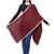 Voscose Rayon Checked Woven Design Scarf Red