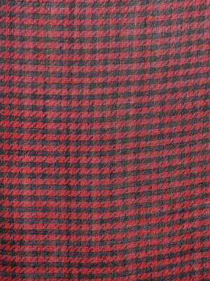 Voscose Rayon Checked Woven Design Scarf Red 4