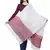 Voscose Rayon Paisley Woven Design Shawl White & Pink