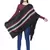 Viscose Rayon Striped Woven Design Stole Black