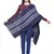Viscose Rayon Striped Woven Design Stole Blue