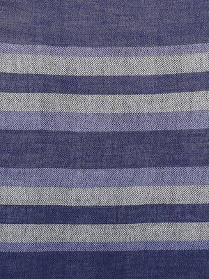 Viscose Rayon Striped Woven Design Stole Blue 4