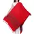Viscose Rayon Geometric & Striped Woven Design Shawl Red