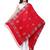Viscose Rayon Geometric Woven Design Shawl Red