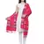 Viscose Rayon Geometric Woven Design Shawl Pink