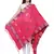 Viscose Rayon Geometric Woven Design Shawl Pink