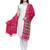 Viscose Rayon Geometric Woven Design Shawl Fuschia