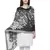 Viscose Rayon Floral Woven Design Shawl Black & White