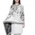 Viscose Rayon Floral Woven Design Shawl Black & White