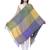 Acrylic Checked Woven Design Shawl Multicolour