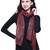Brown Solid Cotton Silk Lurex Scarf