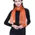 Light Rust Synthetic Polyester Organza (Poly Silk) Solid Embroidered Sequined Stole